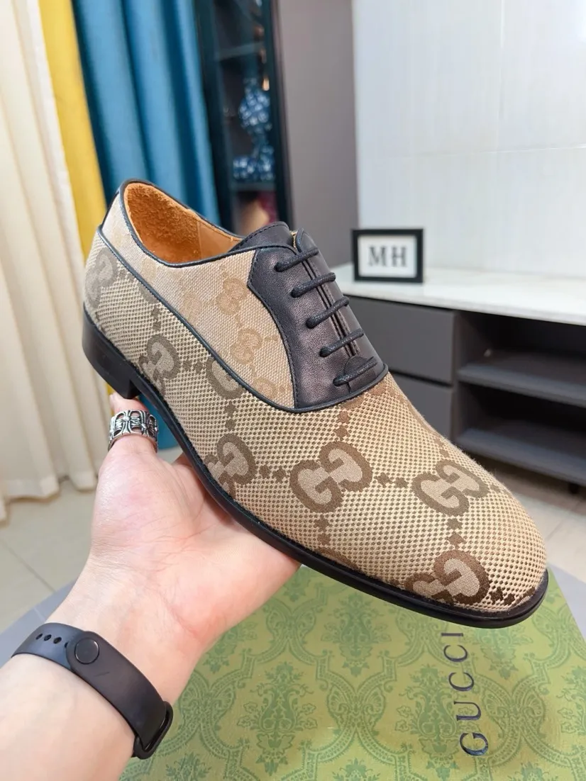 Men's Men's Shoes💰458🌹🌹Cowhide [GUCCI Gucci] Gucci leather shoes are the most popular classic. Synchronized with the official website, the upper is made of Italian calfskin ➕cowhide lining, with unique brand and unique craftsmanship. Highlighting the hot style of the new year. Stop hesitating, stop wandering, get it now. Number: 38--44